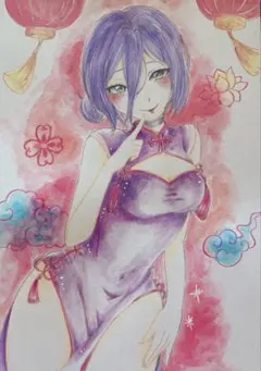 匿名配送】手描きイラスト チェンソーマン レゼ 水着 海 - メルカリ