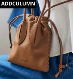 アドカラム ADDCULUMN ショルダーバッグ　キャメル