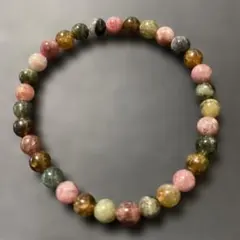 最終値下げ‼️マルチカラートルマリン　天然石ブレスレット