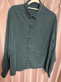 HAREメンズグリーン長袖シャツ