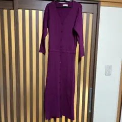 FREE'S MART パープルリブカーディガン