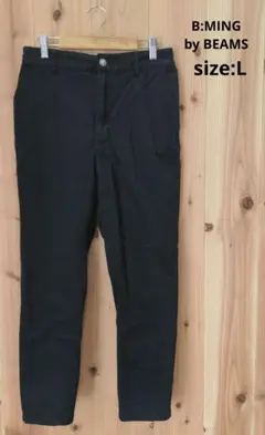 B:MING by BEAMS ストレッチ テーパード パンツ ブラック Ｌ