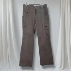 メイクレット カーゴパンツ ブラウン 綿ストレッチ Lサイズ ワーク風カジュアル