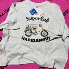 Honda Super Cub サンリオはぴだんぶいグレー Tシャツ Lのサムネイル