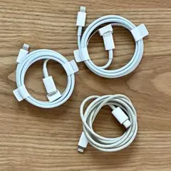 Apple純正 Lightningケーブル USB-C 2本セット & 中古1本