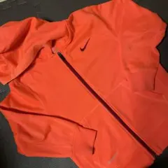 ナイキパーカー S 蛍光オレンジ色 130サイズ　フリース