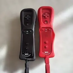Wiiリモコン モーションプラス黒赤セット リモンコンプラスバライティソフト