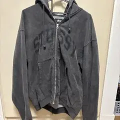Stussy ダークグレー フルジップパーカー Lサイズ