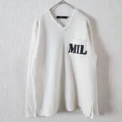 【AZUL by moussy】（XS）ロゴ入りVネックニットセーター/ニットのサムネイル