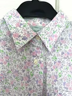 古着　レトロ　花柄　シャツ