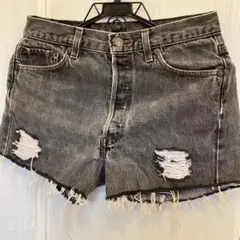 リーバイス LEVI’S ショートパンツ クラッシュ デニム 古着 USED