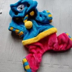 フリース犬服 フード付き 青・ピンク