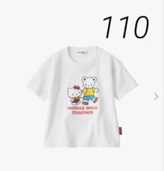 新品タグ付 未開封★ファミリア×キティ コラボTシャツ　110cmのサムネイル