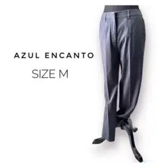 ✨美品✨【アズール エンカント】スラックス センタープレス パンツ グレー M