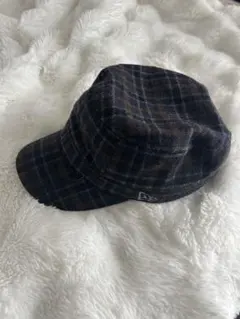 ニューエラ New Era チェック 秋冬 ネイビー ブラウン ワークキャップ