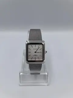 【美品】TECHNOS STAR QUARTZ スクエア腕時計 メッシュのサムネイル