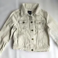 ホワイト デニムジャケット 4ポケット　GapKids　120cm