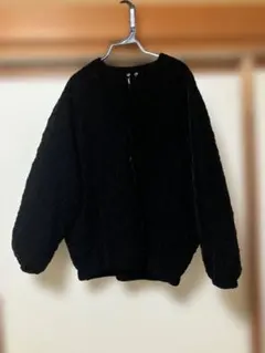 ZARA ブラック ベロア キルティングジャケット XS