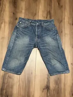 90sリーバイス501カットオフ濃紺ジーンズW40 USA製524元リジット 