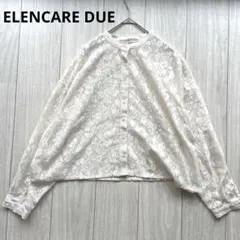 ELENCARE DUE レースカーディガン 長袖 ホワイト 花柄のサムネイル
