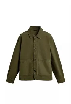 【新品】ZARA リラックスフィット ポケット シャツジャケット M メンズ