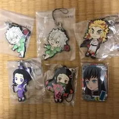 鬼滅の刃　一番くじ　ラバスト５点　＋　まるかく缶バッジ