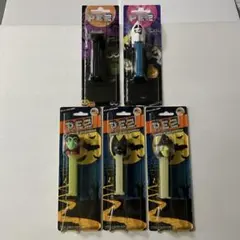 PEZ暗闇で光るハロウィンディスペンサー3種、光らない2種