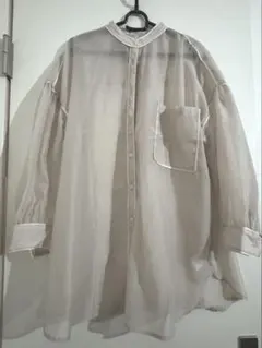 classicalelf　シアーバンドカラーオーバーサイズビッグシャツ Mサイズ