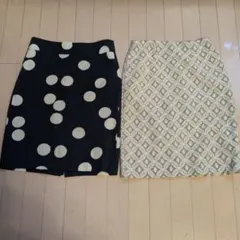 バナナリパブリック　ドット柄スカート メルローズ　クレール　白レーススカート