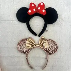 東京ディズニーランド　ミニーマウス　カチューシャ　ノーマル　スパンコール