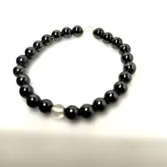 磁気入りヘマタイト　水晶　ブレスレットのサムネイル