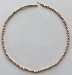 淡水パール　約3〜3.5ミリ　艶小粒ゴールドブラウン　約40センチ