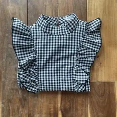 SHEIN チェック柄フリルブラウス　チュニック EU146