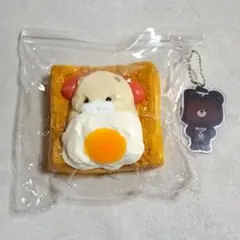 KUNA ハムスター クリーム色 目玉焼きトースト スクイーズ クーナ