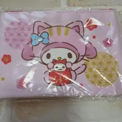 サンリオ マイメロ　おねむ　ピピ　フラットポーチ ピンク　フワメロ サンリオ マイメロ おねむ ピピ フラットポーチ ピンク フワメロ