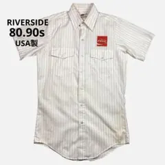 80.90s USA製 RIVERSIDE Coca-Cola 半袖企業シャツのサムネイル