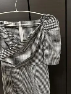 韓国風 ケーポップQIMENG ギンガムチェック ミニワンピース 半袖