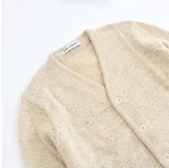 アワレガ　KNIT CARDIGAN BEIGE FAUX CORD 52