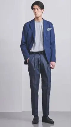 M クールモーション スリムテーパード サイドシャーリング 1プリーツパンツ