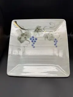 【たち吉】 角皿 葡萄文 6点セット 大皿1枚 小皿5枚 金彩 和食器 箱付き