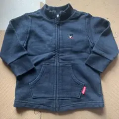 【美品】ダブルビー　ジップアップ　スウェット　 ベビー服　80cm ブラック