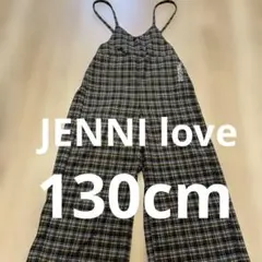 【130cm】JENNI love チェック柄サロペット