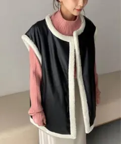 LOWRYS FARM リバーシブルボアベスト