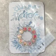 【No. 5】ハンドメイドレジンパーツ10個セット　ピンク　フラワー