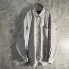 CONNECT コネクト　総柄シャツ　ポリシャツ　オーバーサイズ　霜降り　3L