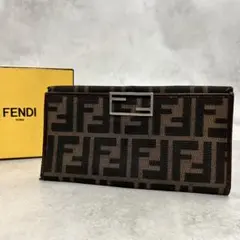 FENDI FF金具 マンマ ズッカ FF キャンバス レザー ブラウン - メルカリ