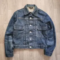 90s 雰囲気抜群 a.p.c デニムジャケット 2nd 鬼ヒゲ ハチノス