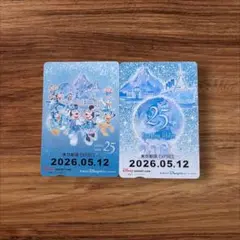 【コレクション用】ディズニーリゾートライン フリーきっぷ 25周年 2枚セットのサムネイル