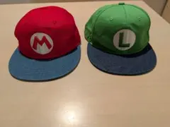 マリオ＆ルイージ キャップ 2個セット 帽子 ユニバーサルスタジオジャパン