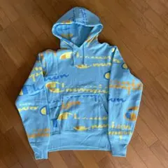 Champion リバースウィーブ パーカー Mサイズ (大きめ)水色